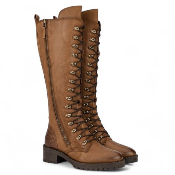 NWT Vintage Foundry Co. Size 9 Henrietta Quilted Chunky Heel Knee High Boots